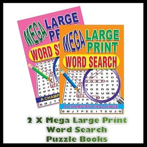 2 x A4 Mega Large Word Search Puzzle Book Books Print 258 Puzzles A4 Pages 1 & 2 - Picture 1 of 3