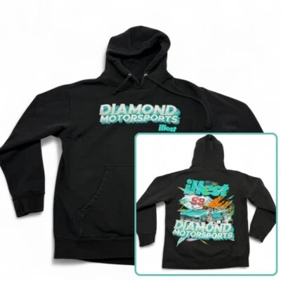 Moletom com capuz Diamond Supply Co x Illest Motorsports tamanho médio corrida - Imagem 1 de 4