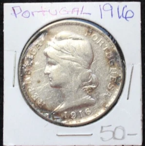 Portugal 1916 1 Escudo - Picture 1 of 2
