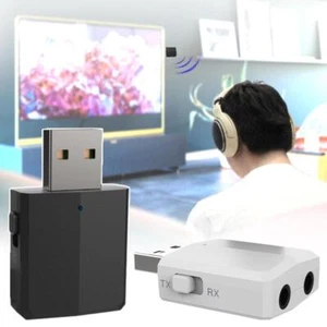 3 in 1 USB Bluetooth Adapter 5.0 Transmitter & Receiver For TV/PC/Car, C9R1 A3D9 - Afbeelding 1 van 20