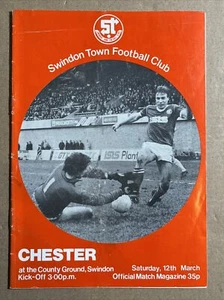 SWINDON TOWN V CHESTER  - 12 MAR 1983 - Picture 1 of 2