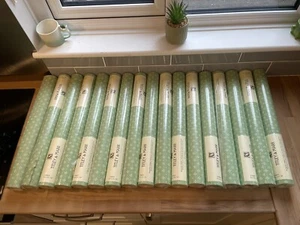 Vintage Tapete Titley und Marr schwammbar 10m x 52cm Deanfry grün 16,5 Rollen - Bild 1 von 13