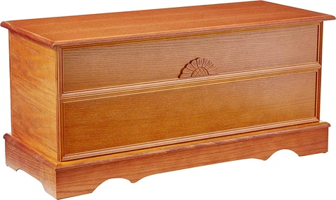 Paula Rectangular Cedar Chest Honey Cover