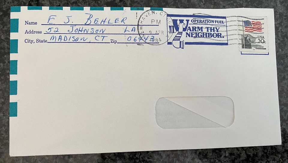 1984 PNC Commercial Cover, 20¢ Flag Over Supreme Court #11, Scott#1895, Fine - Image 1 of 1