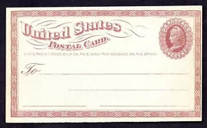 USA 1873 ERSTE POSTKARTENAUSGABE PROOF AUF BLAU OHNE WASSERZEICHEN SC. #UX1 RRR - Bild 1 von 2
