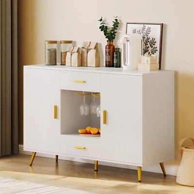 Aparador Armario de Almacenamiento Buffet con 2 Cajones y 2 Puertas Entrada Consola Armario Foto 1 de 4