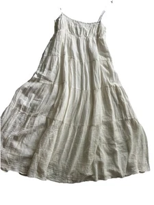 Zara Woman Maxi Collection Jacquard Dress White Lg New - Picture 1 of 12