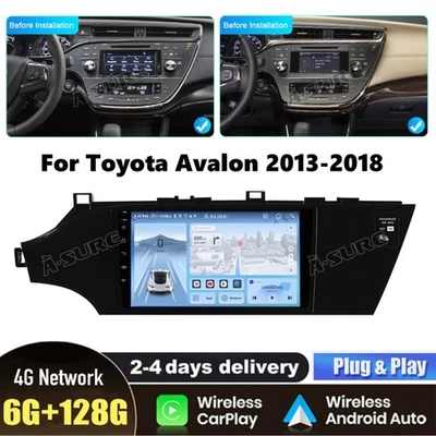 6+128GB Car Stereo Radio GPS Navi For Toyota Avalon 2013-2018 Android 14 Carplay - Image 1 of 4