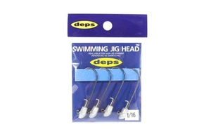 Deps Swimming Jighead 1/16 oz Size 3/0 , 4 piece per pack (0015) - Picture 1 of 6