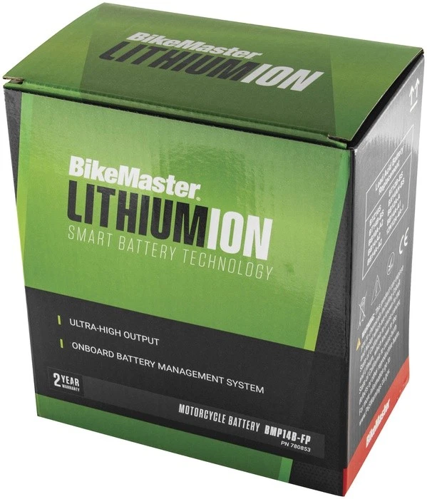BikeMaster Lithium 2.0 Battery BMP14B-FP BMP14B-FP LCD for Yamaha Morphous/T-Max Foto 1 de 1