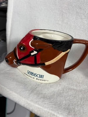 КЕРАМИЧЕСКАЯ КРУЖКА ДЛЯ ЛОШАДИ SEABISCUIT EMERALD DOWNS ОГРАНИЧЕННЫЙ ВЫПУСК КОЛЛЕКЦИОННАЯ 2003 - Изображение 1 из 4