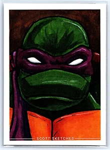 Donatello TMNT Sketch Card - Scott Sketches Trading Card Print Fan Art - Picture 1 of 2