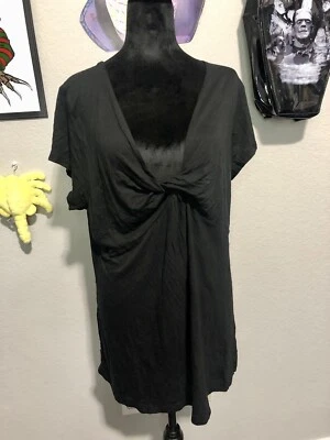 Gap Maternity Black Twist Front Tee- Size XXL- Super Soft & Stretchy- EUC - Image 1 of 4