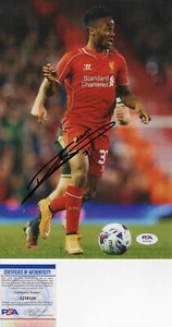 RAHEEM STERLING LIVERPOOL, MAN CITY & ENGLAND SIGNED IN-ACTION PHOTO PSA - Imagen 1 de 1