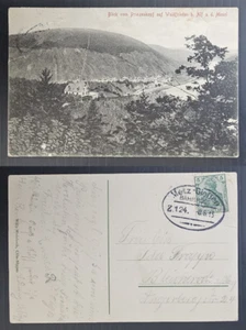 1913 Germany Railway Post Postcard-Prinzenkopf 5pfg stamp cd Metz-GieBen - Picture 1 of 3