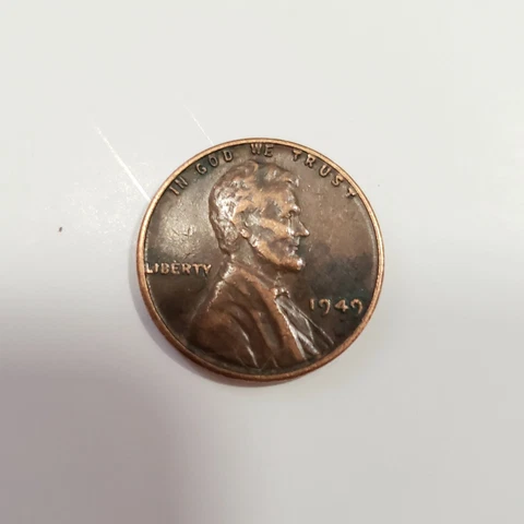1949 Wheat Penny No Mint Mark. Few Errors Cover