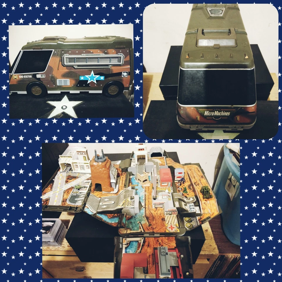 1991 Micro Machines Super City Army Camo Van Fold Out Play Set Galoob Vintage XL - Image 1 of 1
