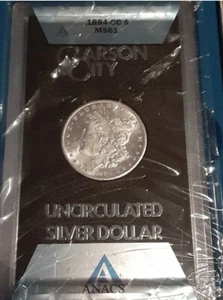 ⭐️1884-CC GSA Hoard⭐️ Morgan Silver $1⭐️ ANACS MS-61⭐️NEWLY GRADED IN BOX⭐️WOW⭐️ - Picture 1 of 5