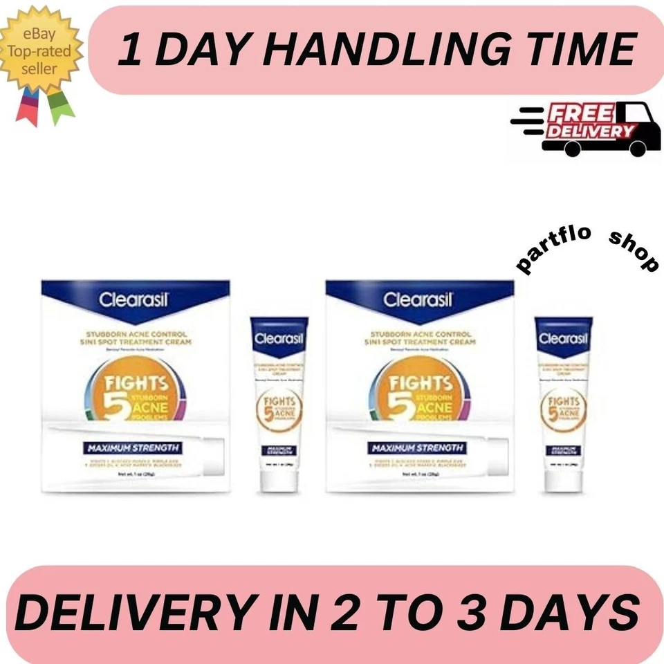 Clearasil Stubborn Acne Control 5in1 Spot Treatment Cream 1 oz