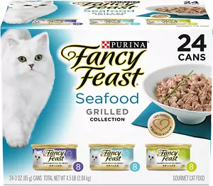 Purina Fancy Feast Gravy Wet Cat Food Variety Pack, Seafood Grilled Collection - - Picture 1 of 12