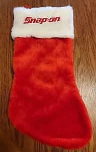 SNAP-ON Tools Christmas STOCKING Red Plush White Furry Cuff  Snap-On Logo - Picture 1 of 3