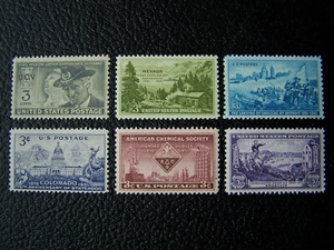 US BRIEFMARKEN 1951 JAHR KOMPLETTER SATZ, SCOTT # 998-1003. OG., MNH. - Bild 1 von 1