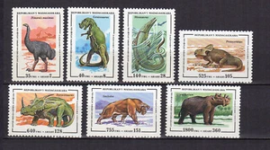 Madagascar République Malgache 1994 animaux préhistoriques 7 timbres MNH /TE4937 - Imagen 1 de 1