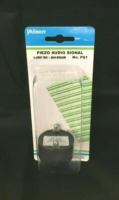Zumbador de audio electrónico Philmore PS1 4-28VDC 3-14mA 1,125" diámetro 64-80DB Cont. Foto 1 de 2