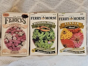 Vintage Lot 3 Advanced Seed Packets, 1996-1998, Candytuft, Mustard, Zinnias - Bild 1 von 7