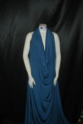 Modal Spandex Jersey Knit Fabric premium weight 10 oz by the yard vintage blue - Image 1 of 4