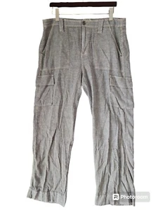MARRAKECH Anthropologie Womens Cargo Pocket Striped Relaxed PANT 30L YJ01 - Picture 1 of 10