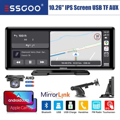Tragbare 10" Autoradio Wireless Carplay Android Auto Player Multimedia + Kamera - Bild 1 von 4