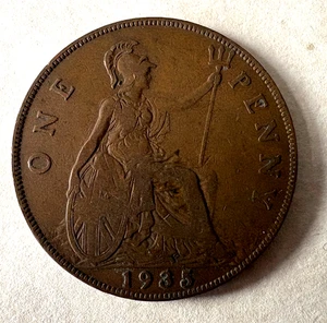 1935 Great Britain George V Large Cent - F/VF - FREE SHIPPING! - Picture 1 of 2