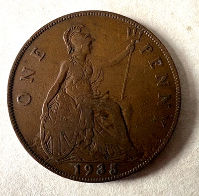 1935 Great Britain George V Large Cent - F/VF - FREE SHIPPING! - Image 1 of 2