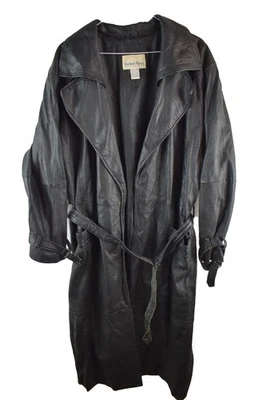 Abrigo largo negro BOUNDARY WATERS talla L para mujer informal al aire libre ropa exterior Foto 1 de 4