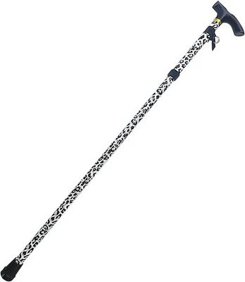 Faltbarer Aluminium-Gehstock – Höhenverstellbar, Leopardenmuster, Gehhilfe - Bild 1 von 4