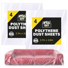 4-20 Large Dust Sheets 3.6M Decorating Painters Clear Plastic Polythene Covers
