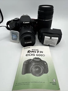 Canon Rebel T3i 18 MP DSLR Camera 7200 clicks w/ 32gb SD card, 2 Lenses, Battery - Picture 1 of 20
