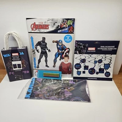 Lot of Black Panther Wakanda Birthday Party Supplies and Decorations - NEW - Image 1 of 4