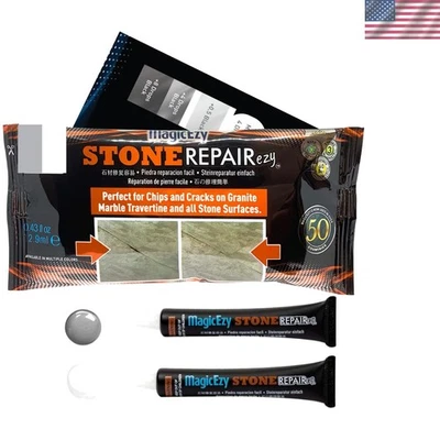 Expert Stone Repair Kit: Light Gray/White for Quick Fixes on Quartz & Tiles - Image 1 of 4