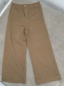 ee:some Cropped Wide Leg Pants High Rise Khaki Women’s M Style: PK7618 - Picture 1 of 10