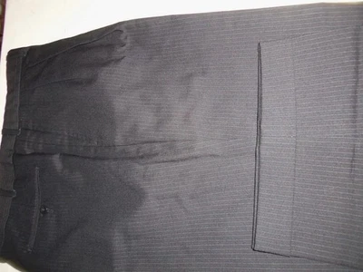 80- MINT Pal Zileri - Sartorial LIGHT SILKY WOOL BLACK PINSTRIPE PANTS - 35X28.5 - Image 1 of 2