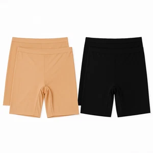 Ladies 2 Pack Anti Chafe NO VPL Shorts High Rise Half Slip Control Underwear - Picture 1 of 3