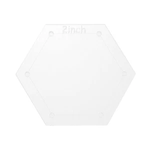 Plantilla de acolchado hexagonal acrílico de 2" para manualidades de costura hágalo usted mismo acolchado - Imagen 1 de 6
