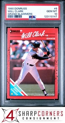 1990 DONRUSS GRAND SLAMMERS #6 WILL CLARK GIANTS PSA 10 - Image 1 of 2