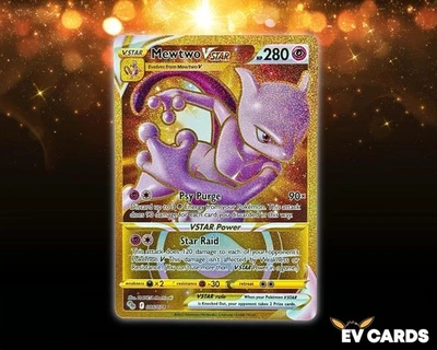 Pokémon TCG - Mewtwo VSTAR 086/078 Gold Secret Rare Pokemon GO | NM - Image 1 of 3