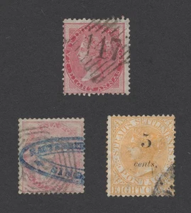 PENANG & SINGAPORE STRAITS SETTLEMENTS STAMPS 1856-1884 QV SG #Z35 PENANG & #41 - Picture 1 of 8