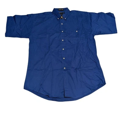 Jonathan Corey Shirt L Blue Button-down Teflon Easy Care Breathable Dad NEW - Image 1 of 4
