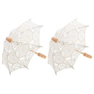 2 szt. Koronkowy parasol Miss Bride Parasol ślubny Parasole ślubne Luzem - Zdjęcie 1 z 12