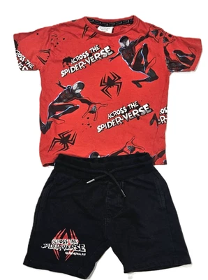 Marvel Spider-Man Across the Spider-Verse Shirt & Shorts Set Kids 4-5Y - Image 1 of 4